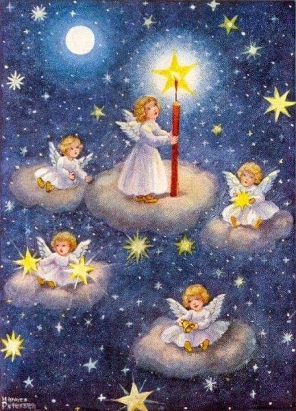 Вифлеемская звезда и ангел Рождество