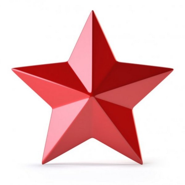 Красная Звездочка на белом фоне