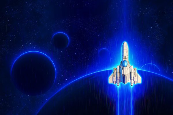 Космический корабль в космосе