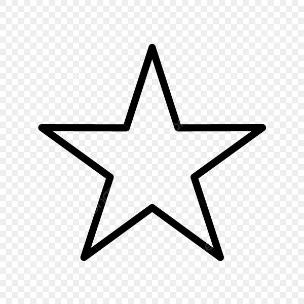 Белая звезда на прозрачном фоне