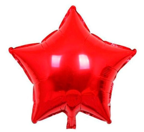 Фольгированный шар звезда красная
