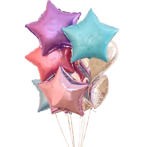 Фольгированная звезда 45 см золото