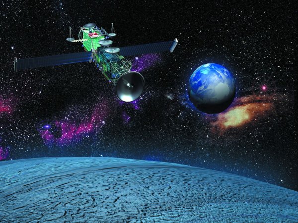 Изображение космического пространства и корабля