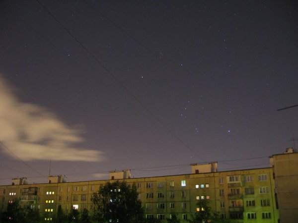 Звездное небо из окна