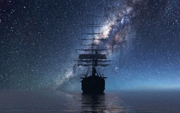 Море корабль звезды фото