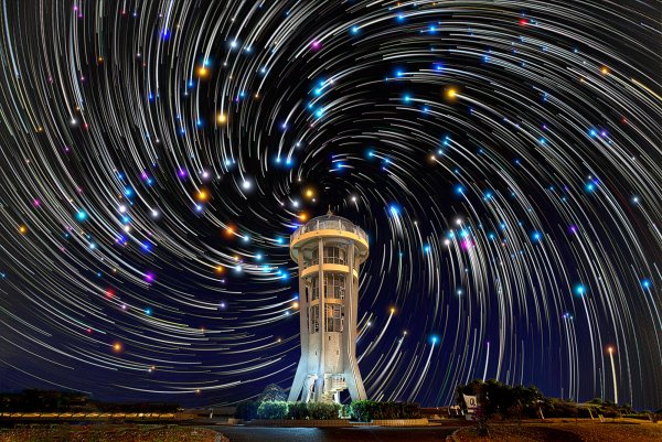 Звездное небо на длинной выдержке