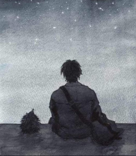 Девушка Луна одиночество