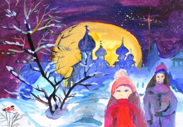 Рисунок свет Рождества на конкурс