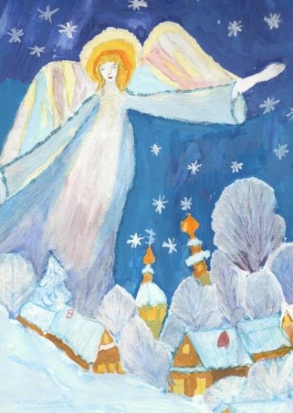 Рисунок на тему Рождество Христово