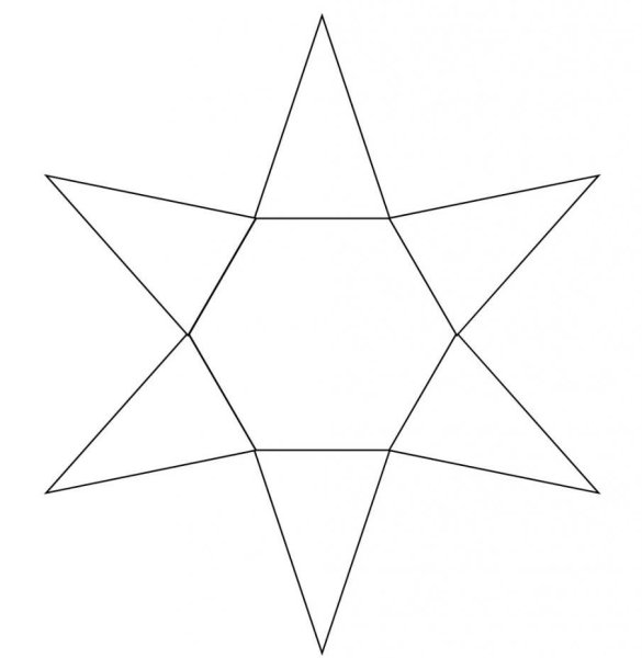 Многоугольник в виде звезды