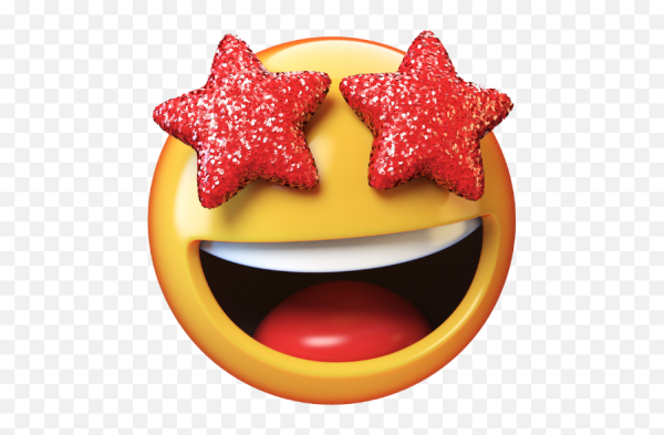 Смайл со звездами в глазах