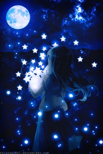 Девушка на полумесяце