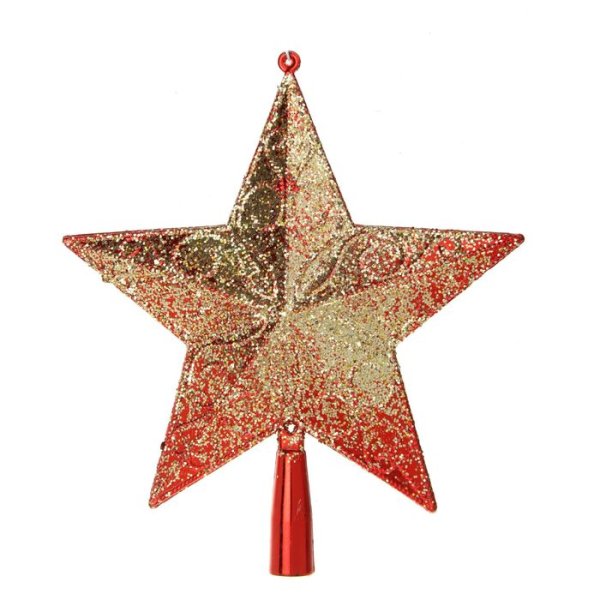Наконечник на елку звезда 12см 547117