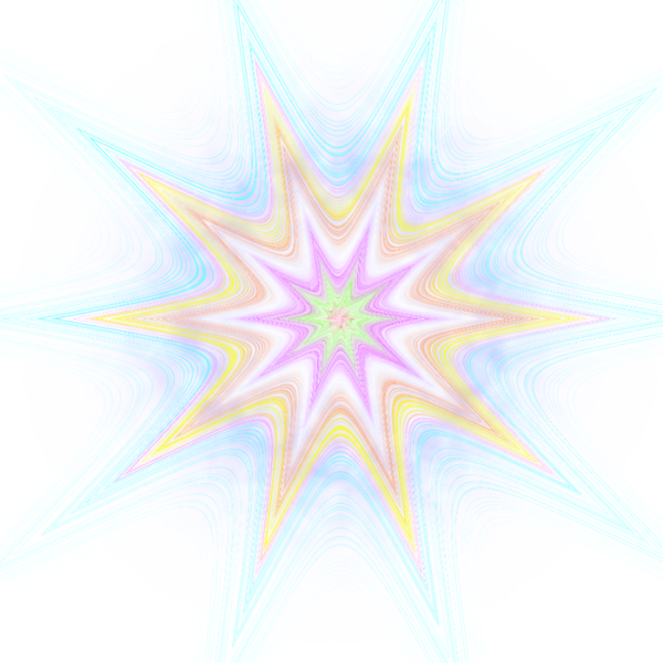 Сияющая звезда на прозрачном фоне