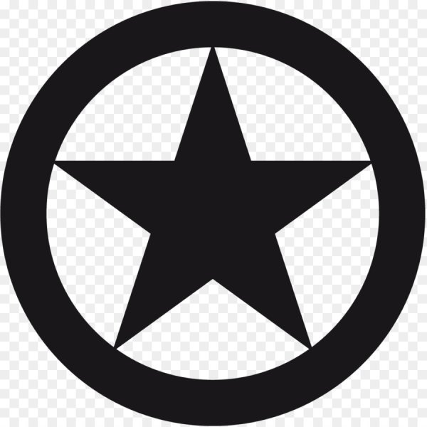 Значок звезда в круге