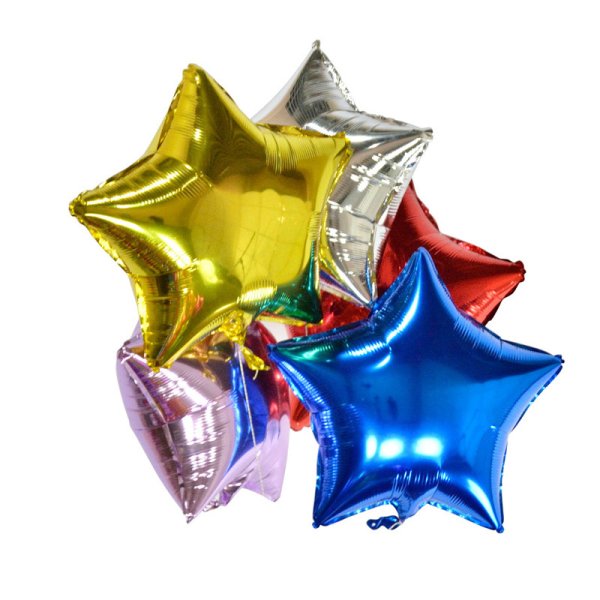 Шар звезда синий 5 шт. 45 См.