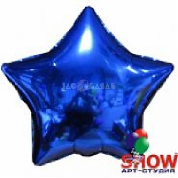 Шар ф 18" звезда металлик синий/Blue 46*46 см / 301500a /fm ¶