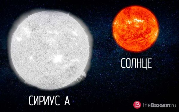 Звезда Сириус и солнце