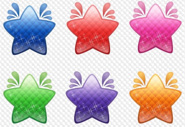 Сердечки звездочки