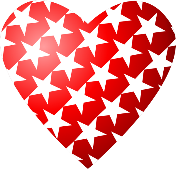 Сердечки красного цвета для вырезания