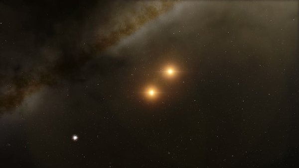 Коричневый фон со звездами