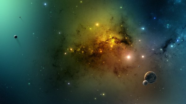 Красная звезда на синем фоне