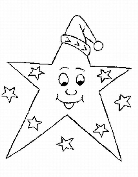 Контур звезды для детей