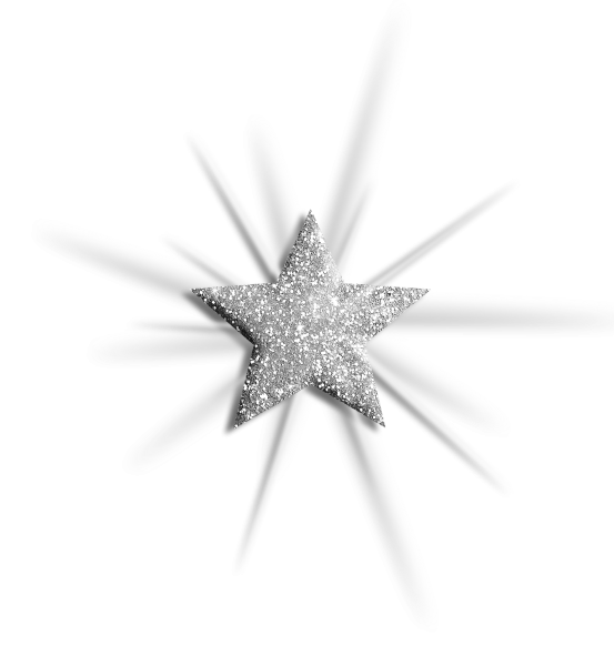 Серебристые звезды на прозрачном фоне