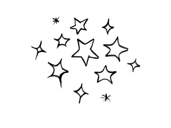 Звезда черно белая