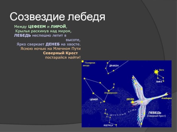 Астеризм созвездия лебедь