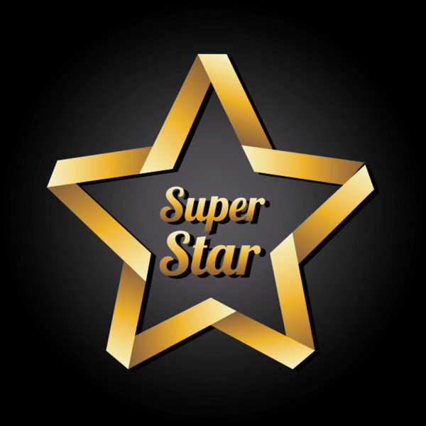 Суперстар логотип в звезде