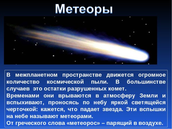 Небесные тела солнечной системы кометы