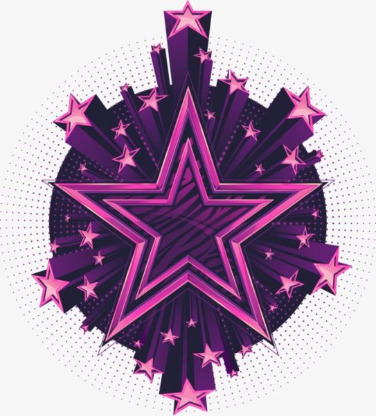 Сиреневый фон со звездами