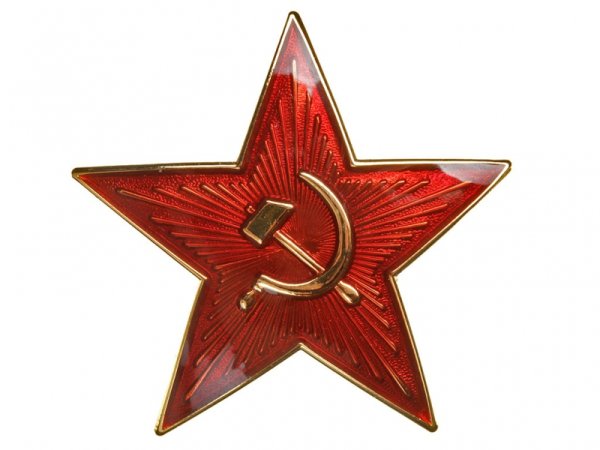 Красная звезда на белом фоне