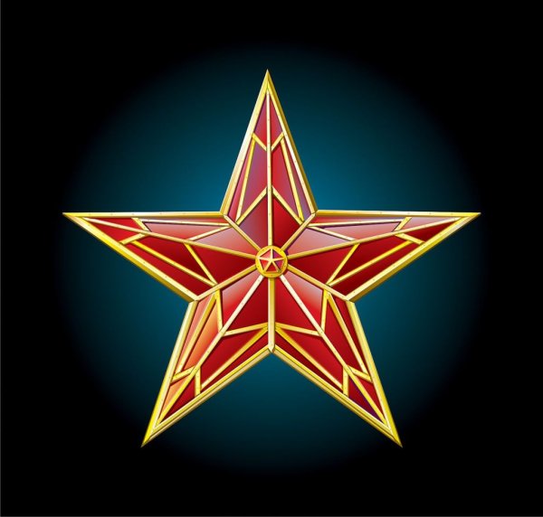 Флаг звезда на черном фоне