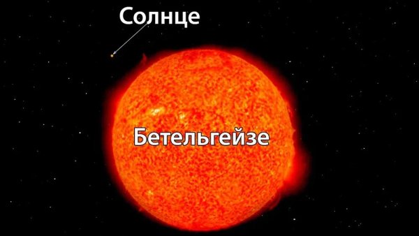 VV Цефея и Бетельгейзе