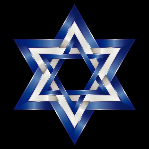 Шестиконечная звезда флаг Израиля