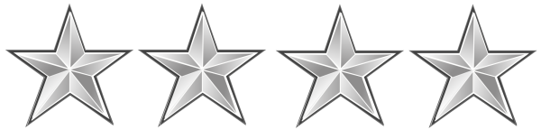 Звезды в ряд на прозрачном фоне