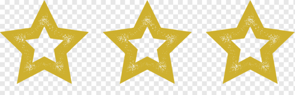 Пять звезд на прозрачном фоне