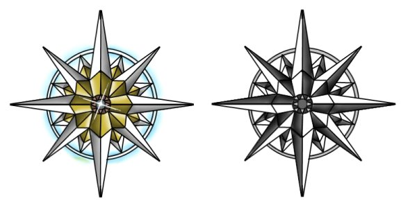 Роза ветров карандашом