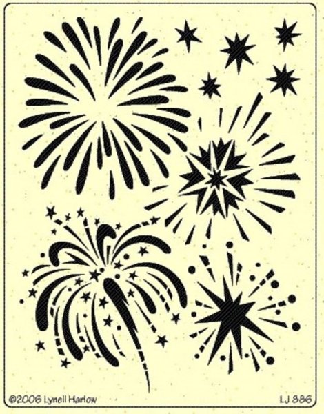 Трафарет салюта для вырезания