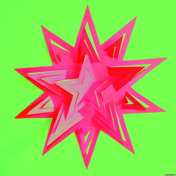 Объемная звезда цветная