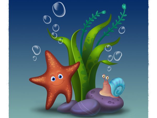 Морская звезда мультяшная