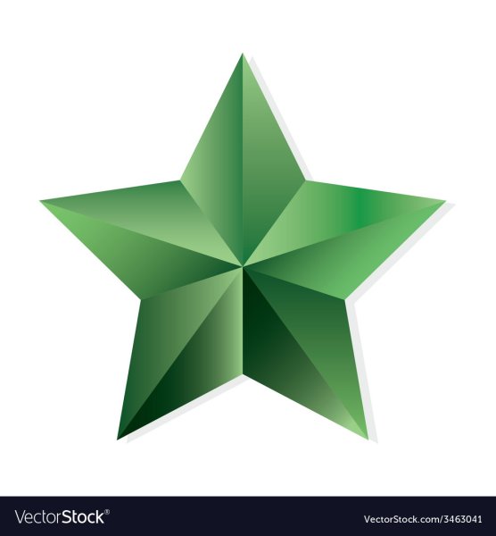 Зелёная звезда в космосе