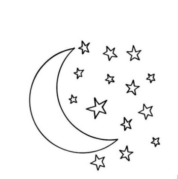Луна раскраска для детей