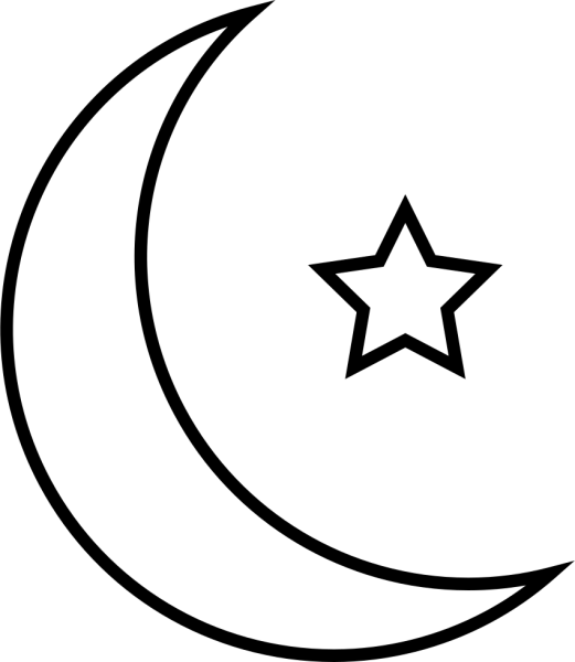 Медвежонок на месяце трафарет