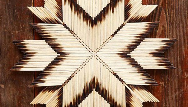 Настенное панно из спичек