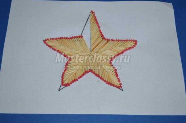 Объемная звезда из спичек