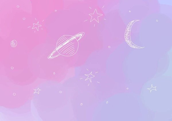 Светло сиреневый космический фон