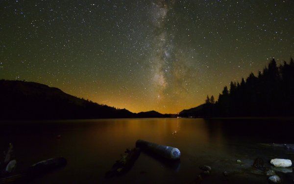 Озеро Рица звездное небо